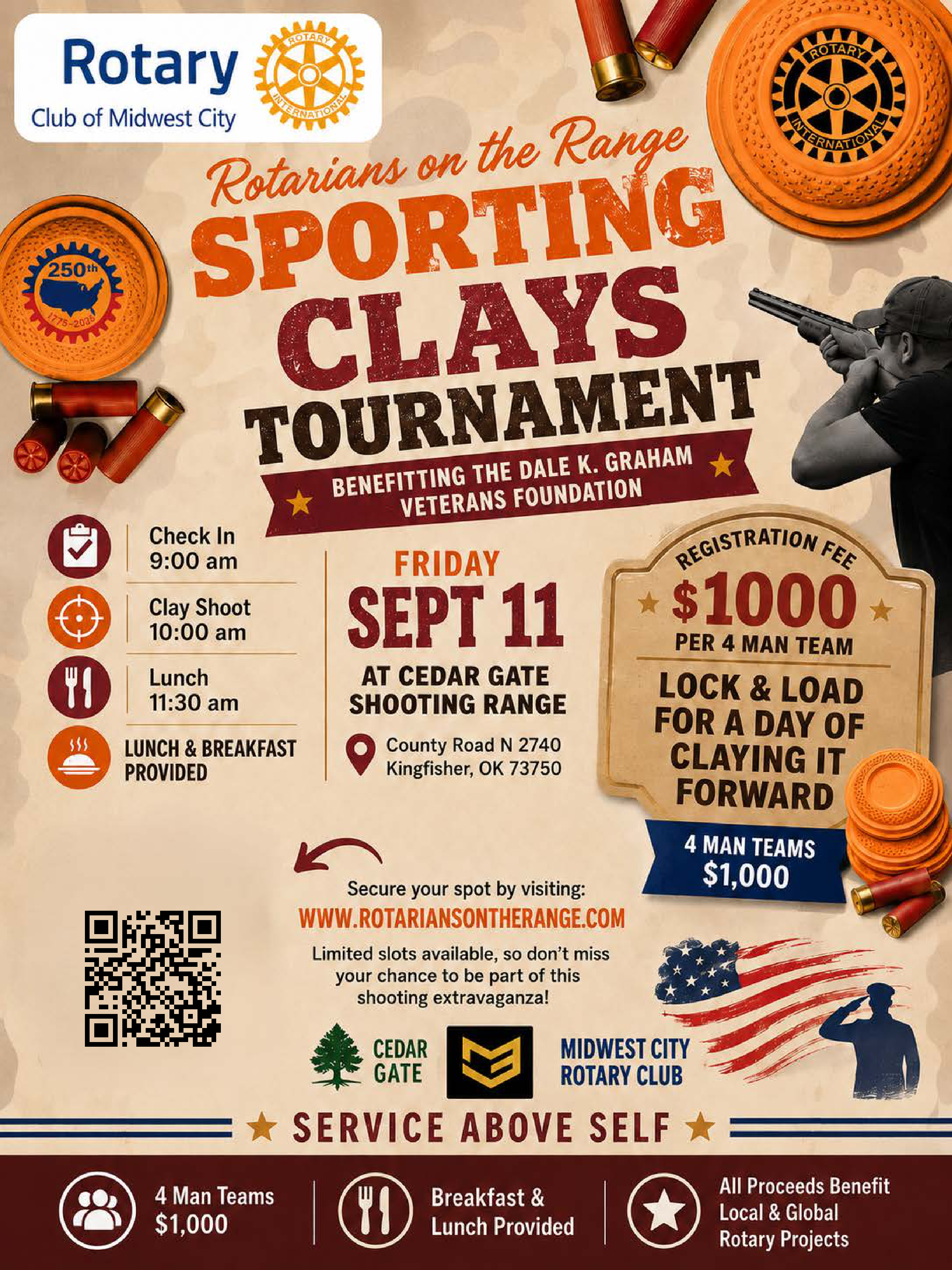 Clay Shoot Tournament flyer