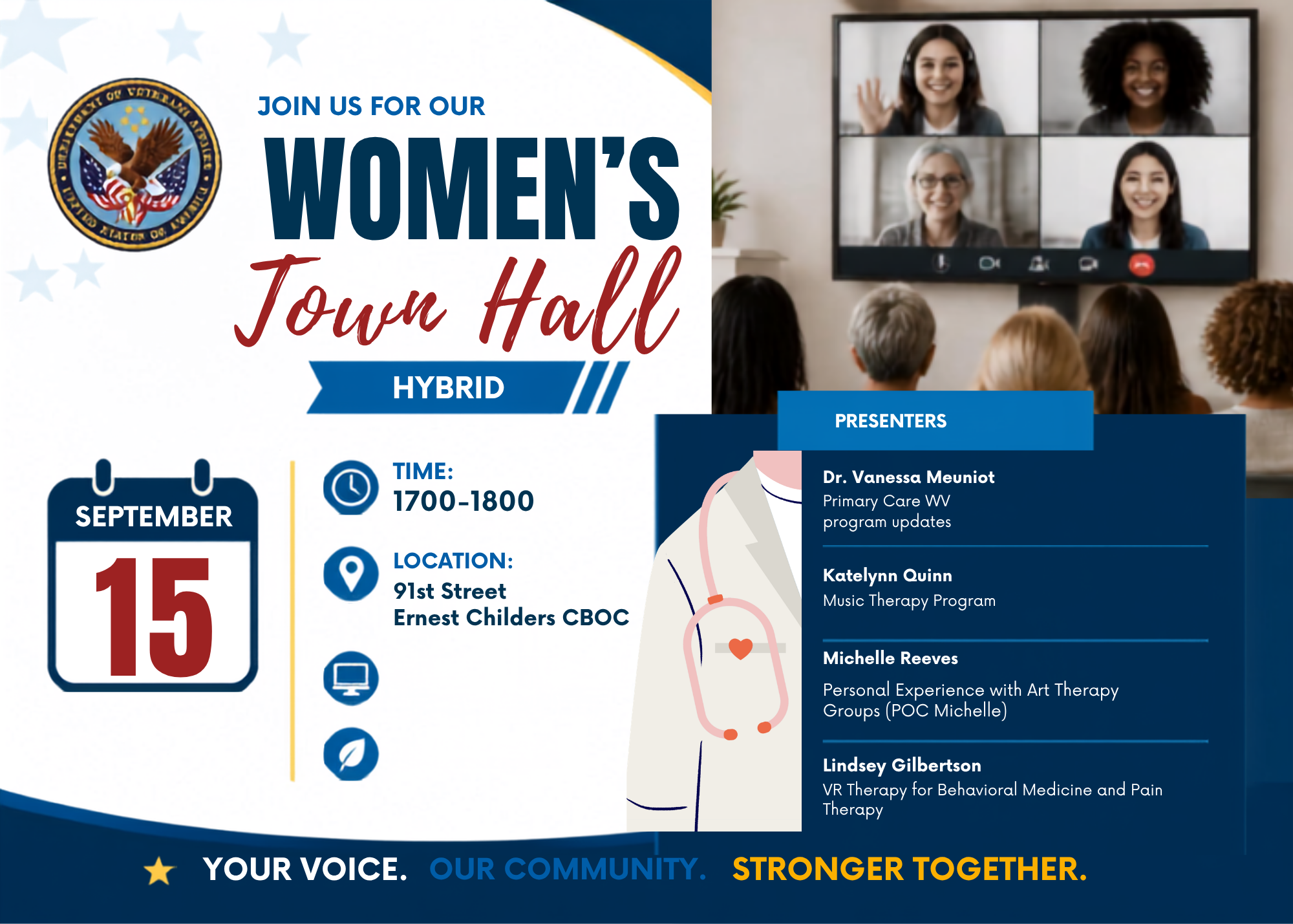 Women's Town Hall - Eastern Oklahoma VA Healthcare System flyer